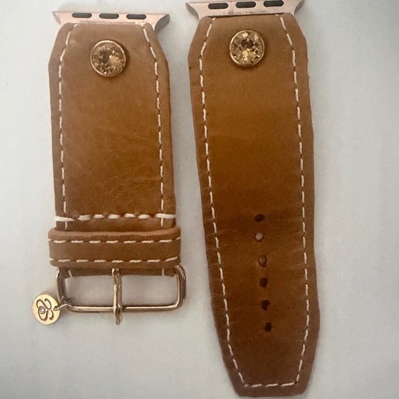 Spark*l Bands - Size 2 Tan Leather Apple Watch band 38/41mm - Picture 3 of 3